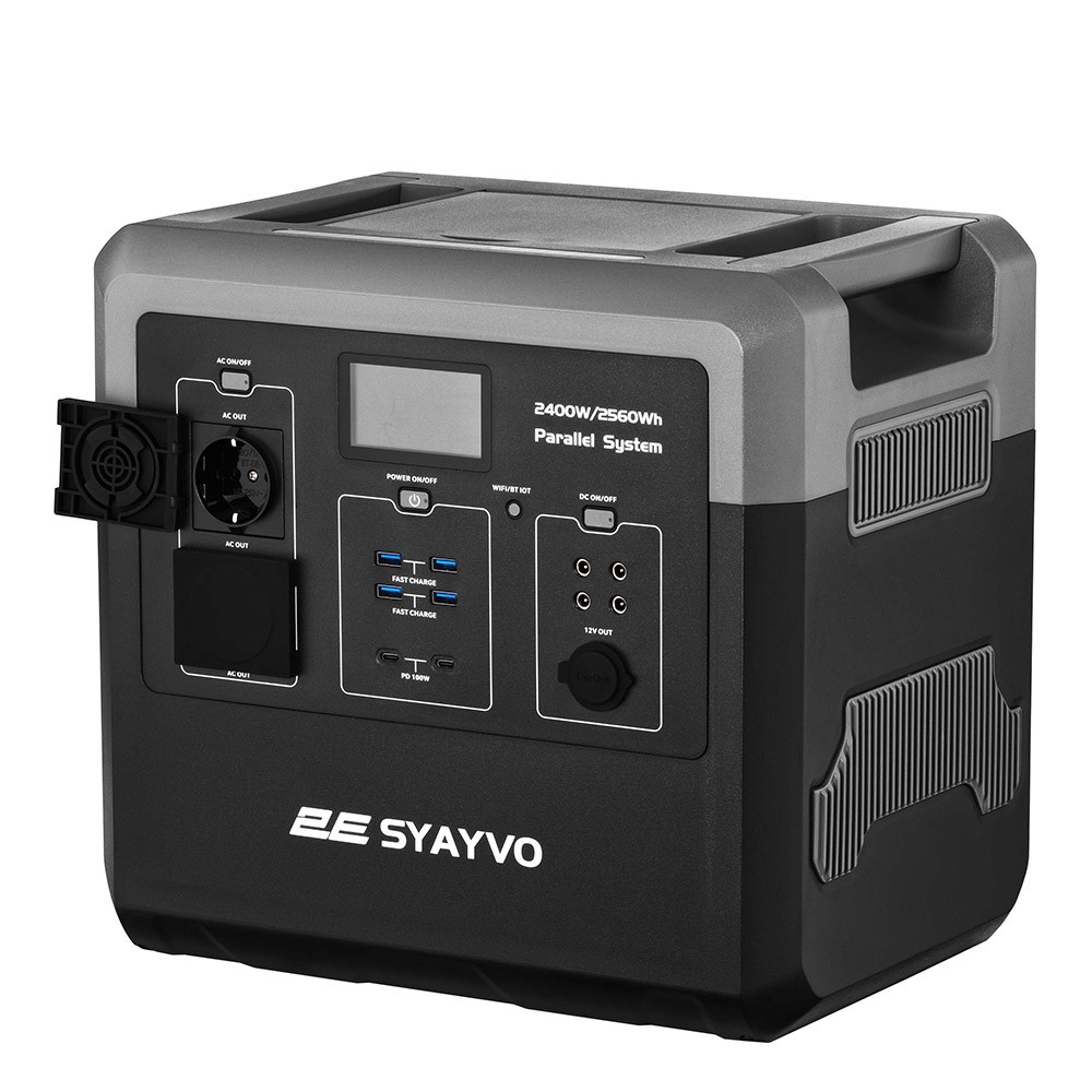 2E Power Station Syayvo 2400W/2560Wh, WiFi/BT, Parallel System, Fast Charging 2E-PPS24256