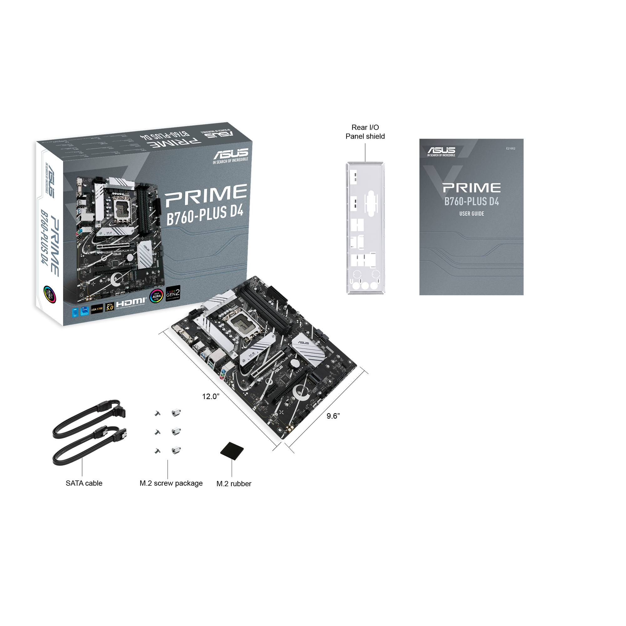 Asus Motherboard PRIME B760-PLUS D4 s1700 B760 4xDDR4 M.2 HDMI D-Sub DP ATX 90MB1CW0-M1EAY0