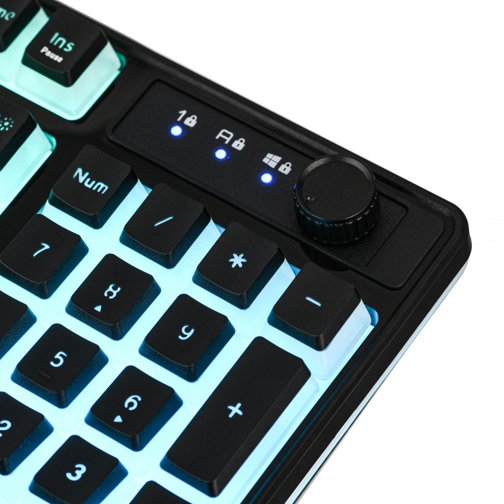 2E GAMING Membrane keyboard KG390 100key, USB-A/WL/BT, EN/UA, RGB, black 2E-KG390UBK-WL