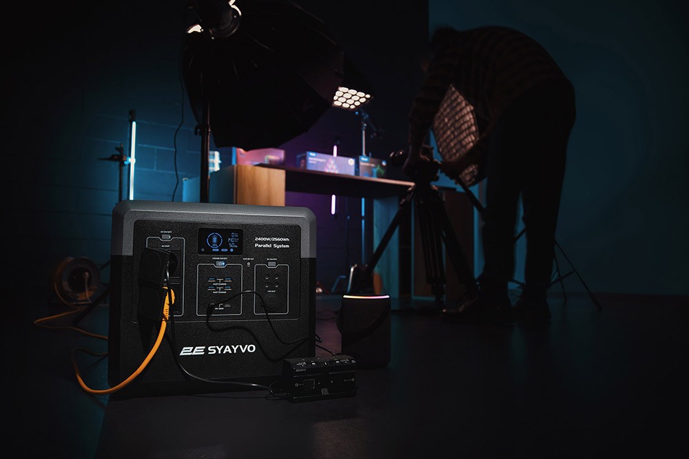 2E Power Station Syayvo 2400W/2560Wh, WiFi/BT, Parallel System, Fast Charging 2E-PPS24256