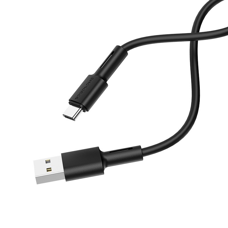 Borofone BX31 Soft silicone charging data cable for Type-C Black