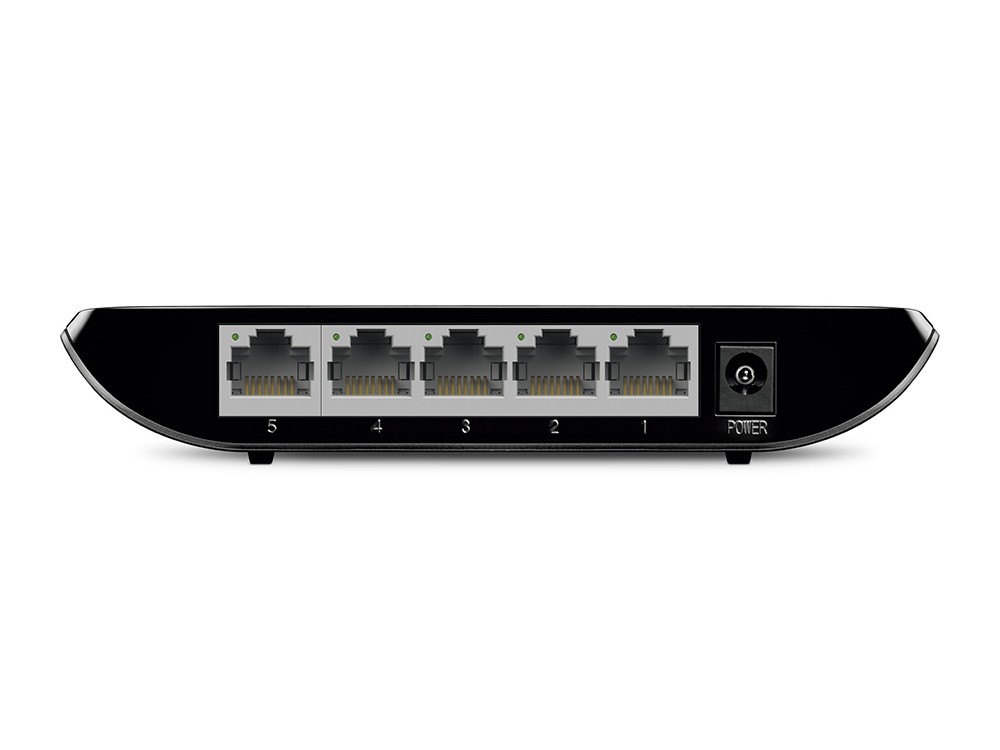 TP-Link, TL-SG1005D, 5-port Gigabit Switch, 5 10/100/1000M RJ45 ports, plastic case.