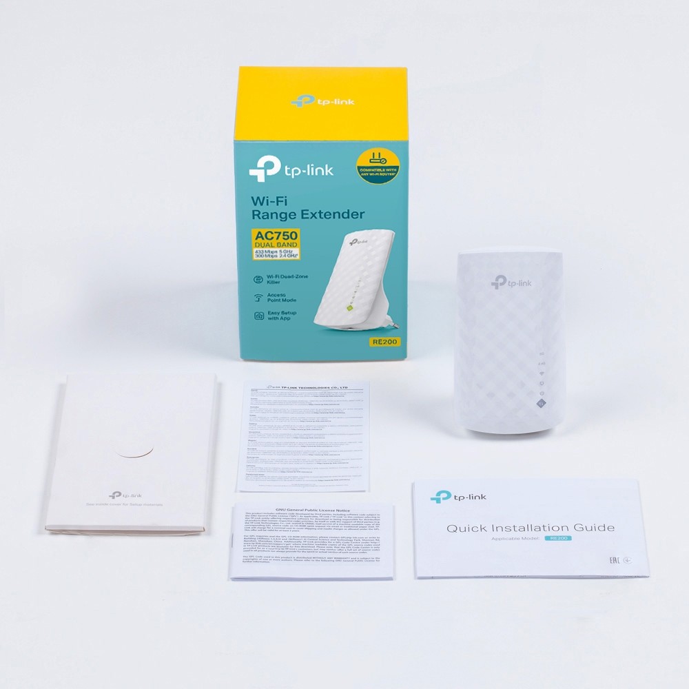 რადიო ქსელი RE200 TP-Link,  AC750 Wi-Fi Range Extender