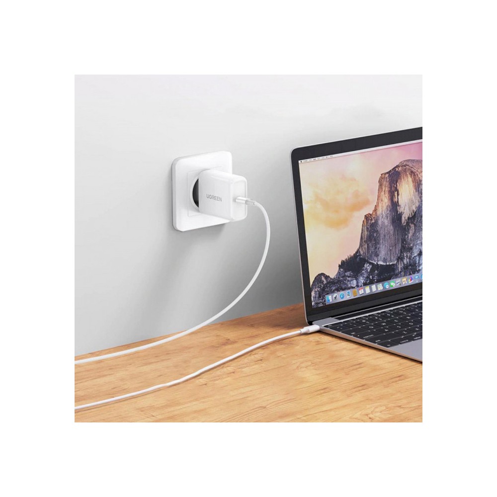 Ugreen US300 (60551) USB2.0 Type-C to Type-C Male Cable 100W, 1m, White
