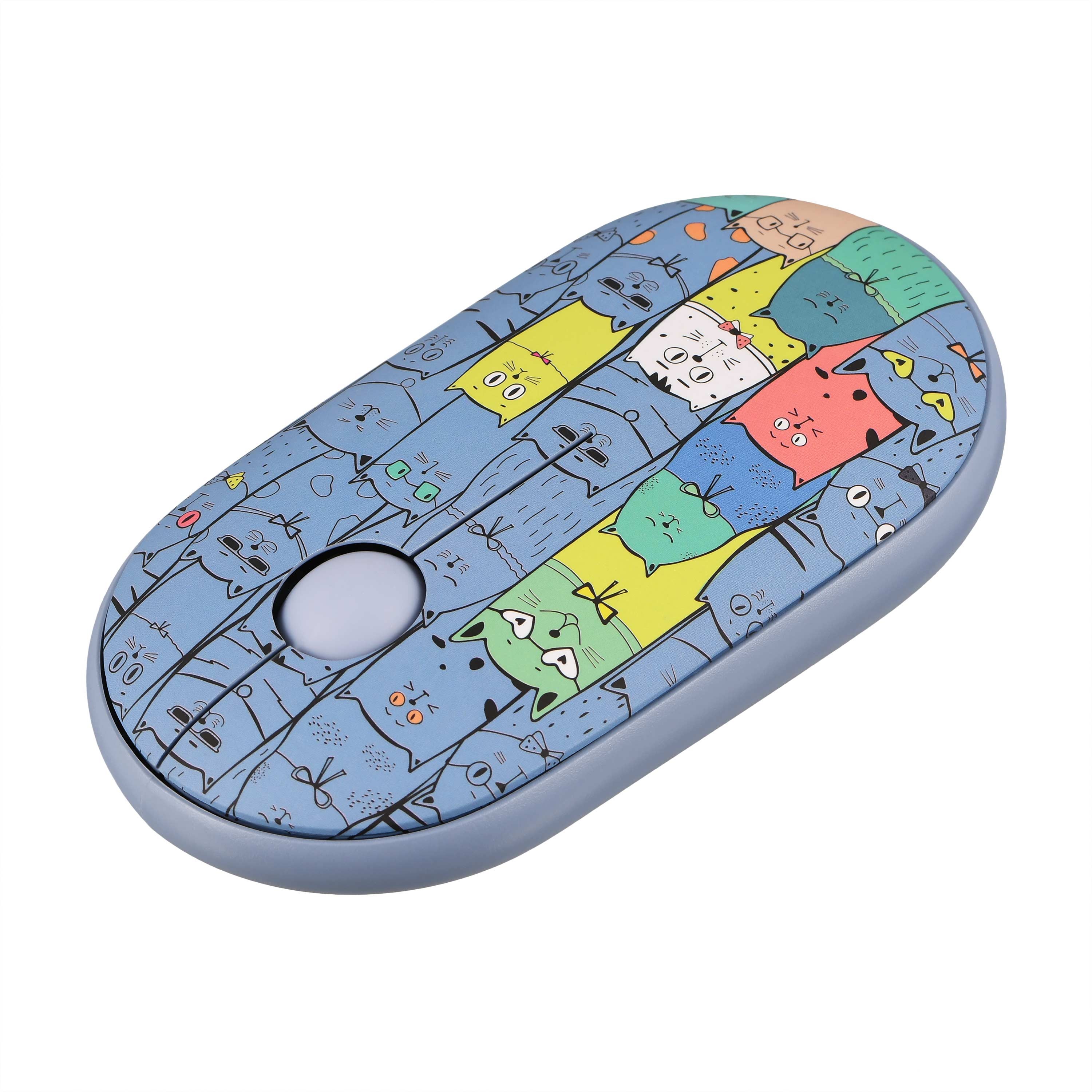 2E Mouse MF300 PETS:CATS Silent WL BT, Blue 2E-MF300WPETSBL